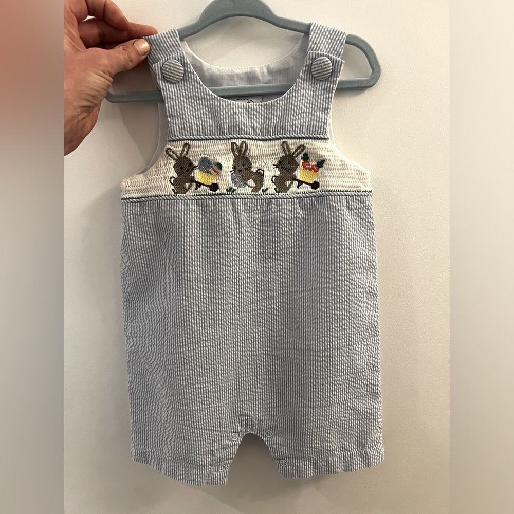 Mudpie Easter Romper/Shortall/onesie